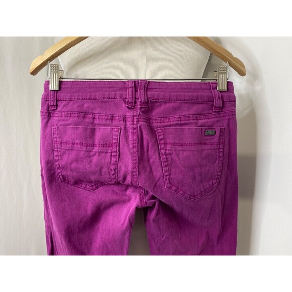 Zanadi Juniors Skinny Jeans Purple Low Rise 5 Pocket Size 7 X 29 - Picture 7 of 16